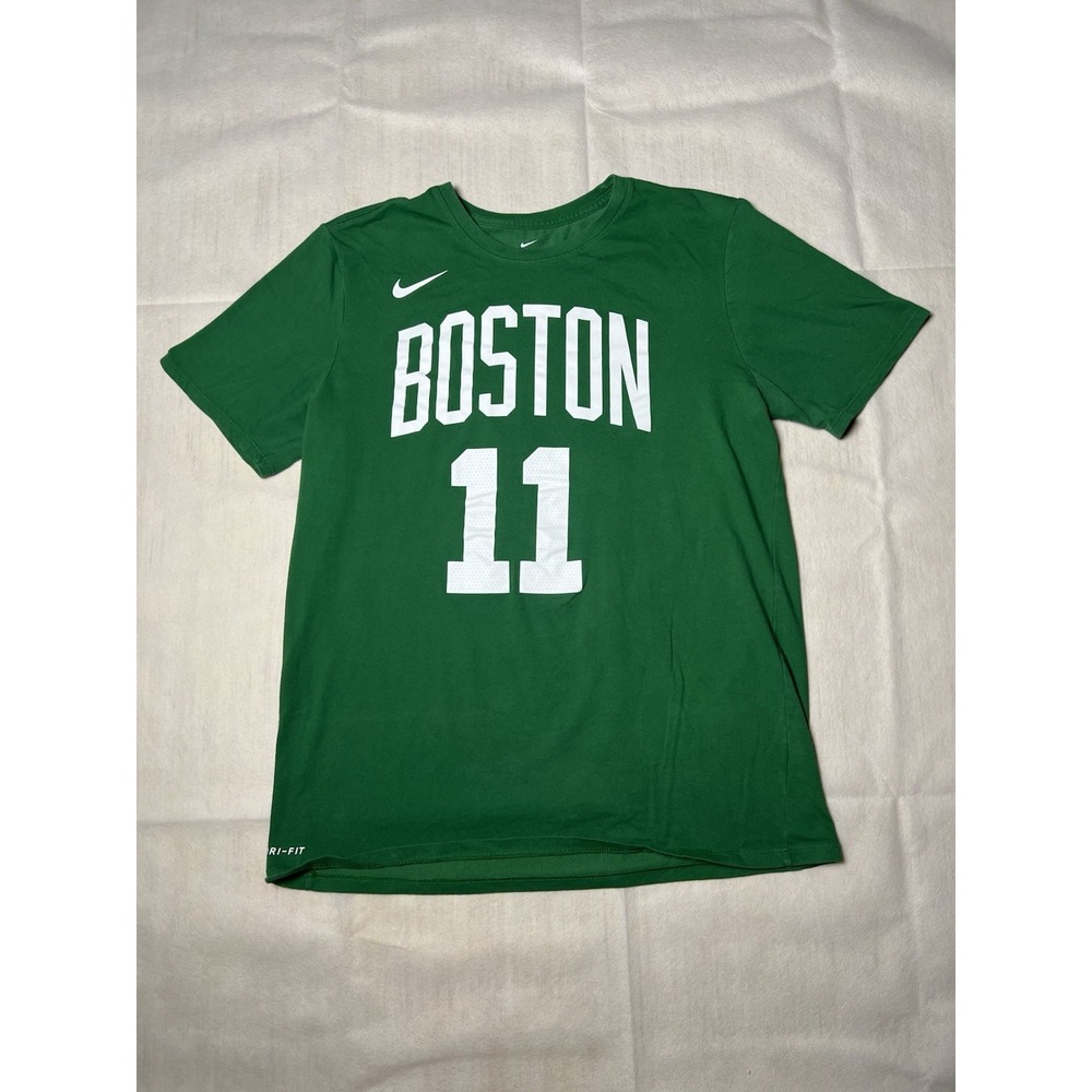 Nike Boston Celtics Shirt Men's Large Green Kyrie Irving Dri Fit Graphic Print